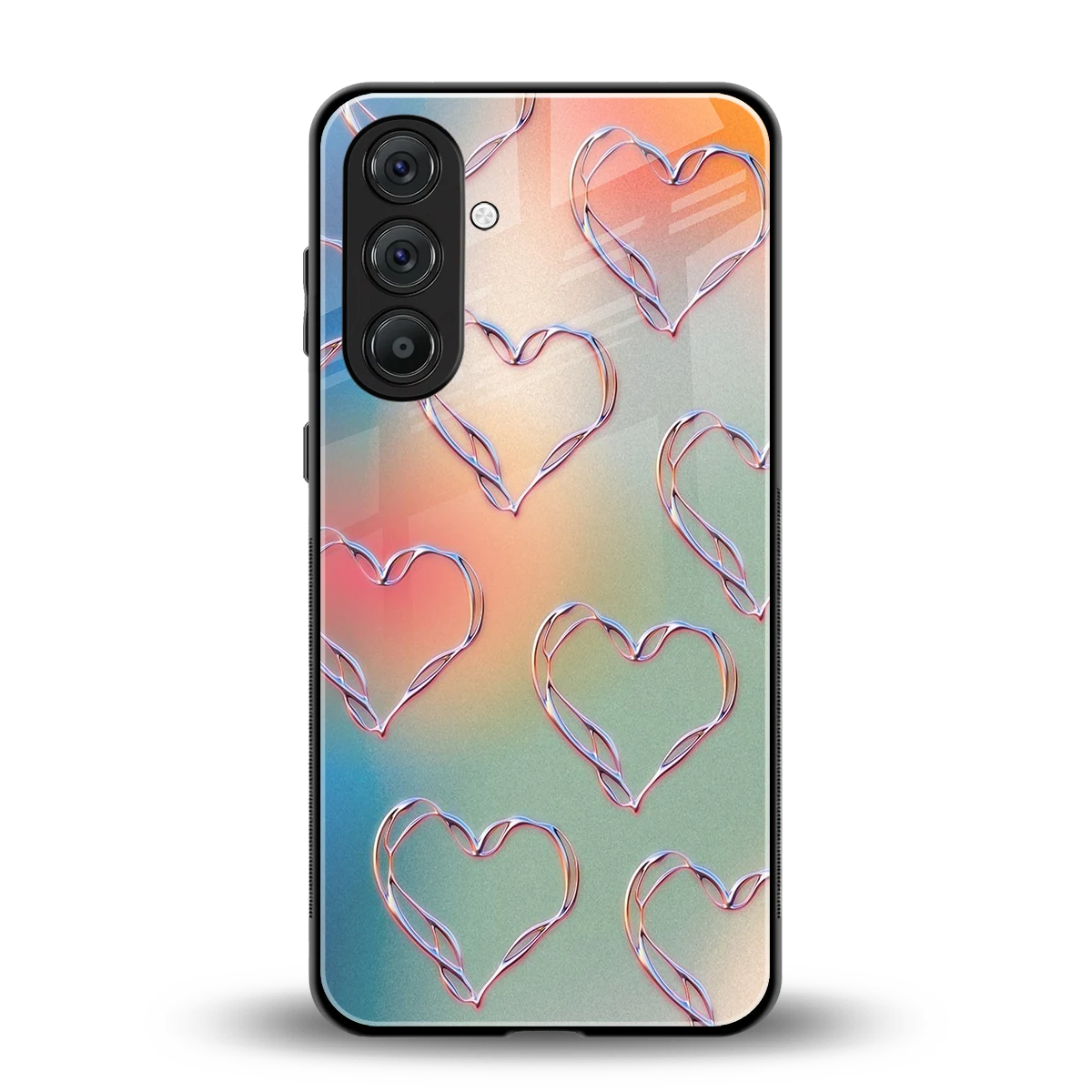 Hearts Euphoria back phone cover | glass case for samsung galaxy m36 5g