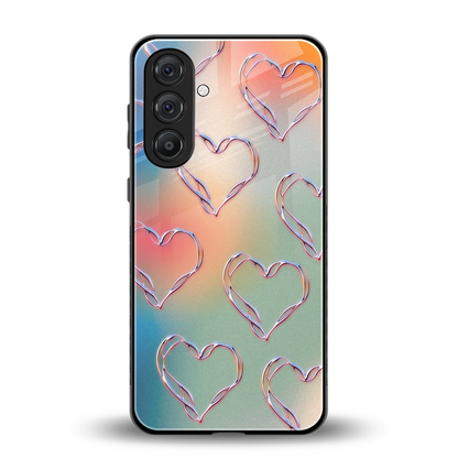 Hearts Euphoria back phone cover | glass case for samsung galaxy m36 5g