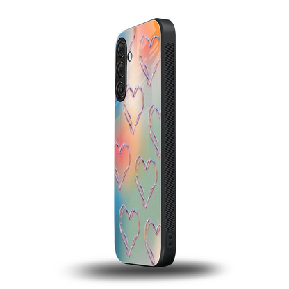 Hearts Euphoria samsung galaxy m36 5g mobile cover | shockproof glass phone case