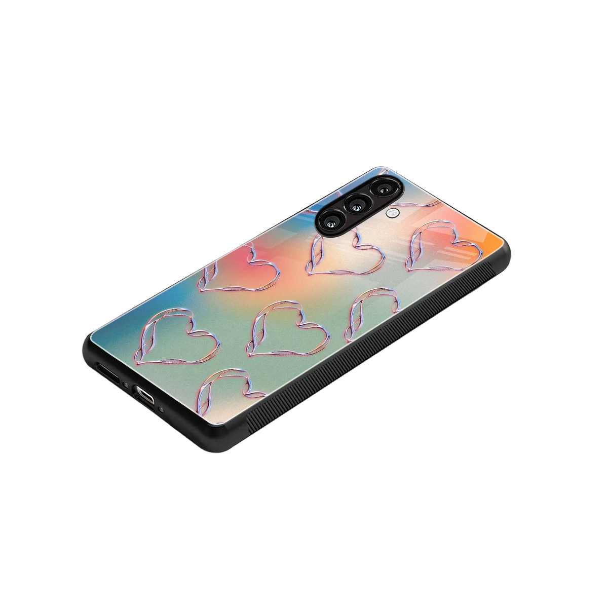 Hearts Euphoria stylish phone case for samsung galaxy m36 5g | glossy glass and slim fit