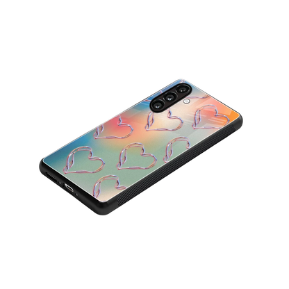 Hearts Euphoria stylish phone case for samsung galaxy m36 5g | glossy glass and slim fit
