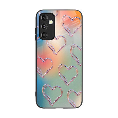 Hearts Euphoria back phone cover | glass case for samsung galaxy m14 5g