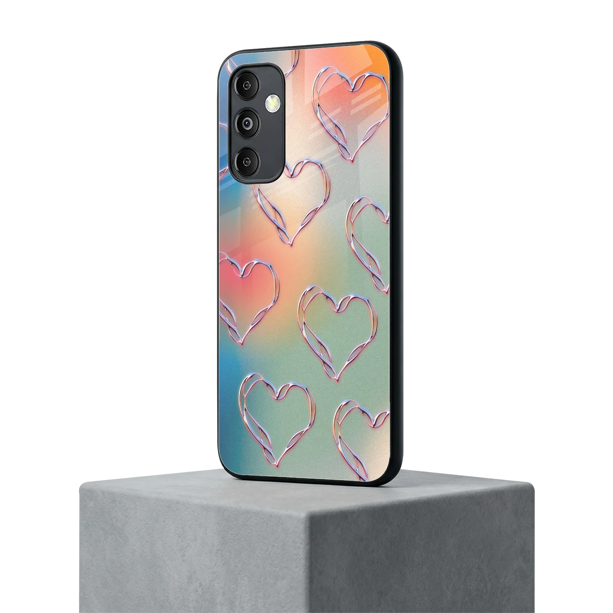 Hearts Euphoria samsung galaxy m14 5g mobile cover | shockproof glass phone case