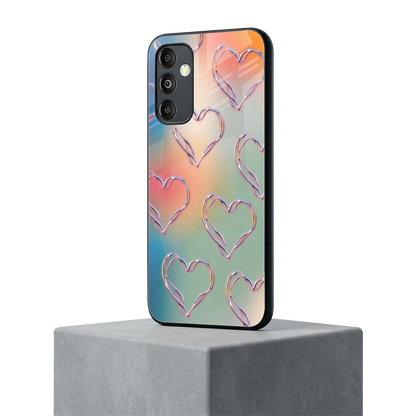 Hearts Euphoria samsung galaxy m14 5g mobile cover | shockproof glass phone case
