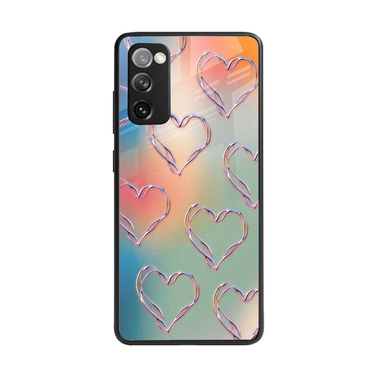 Hearts Euphoria back phone cover | glass case for samsung galaxy s20 fe