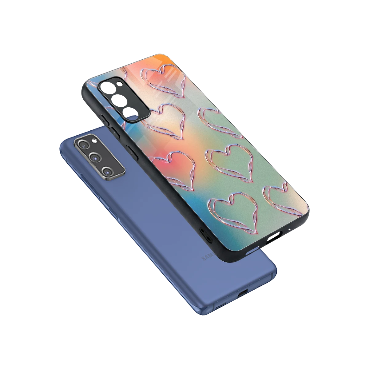 Hearts Euphoria sleek samsung galaxy s20 fe cover with tempered glass back and TPU edges