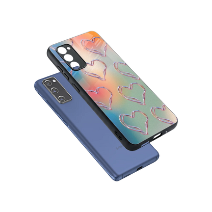 Hearts Euphoria sleek samsung galaxy s20 fe cover with tempered glass back and TPU edges