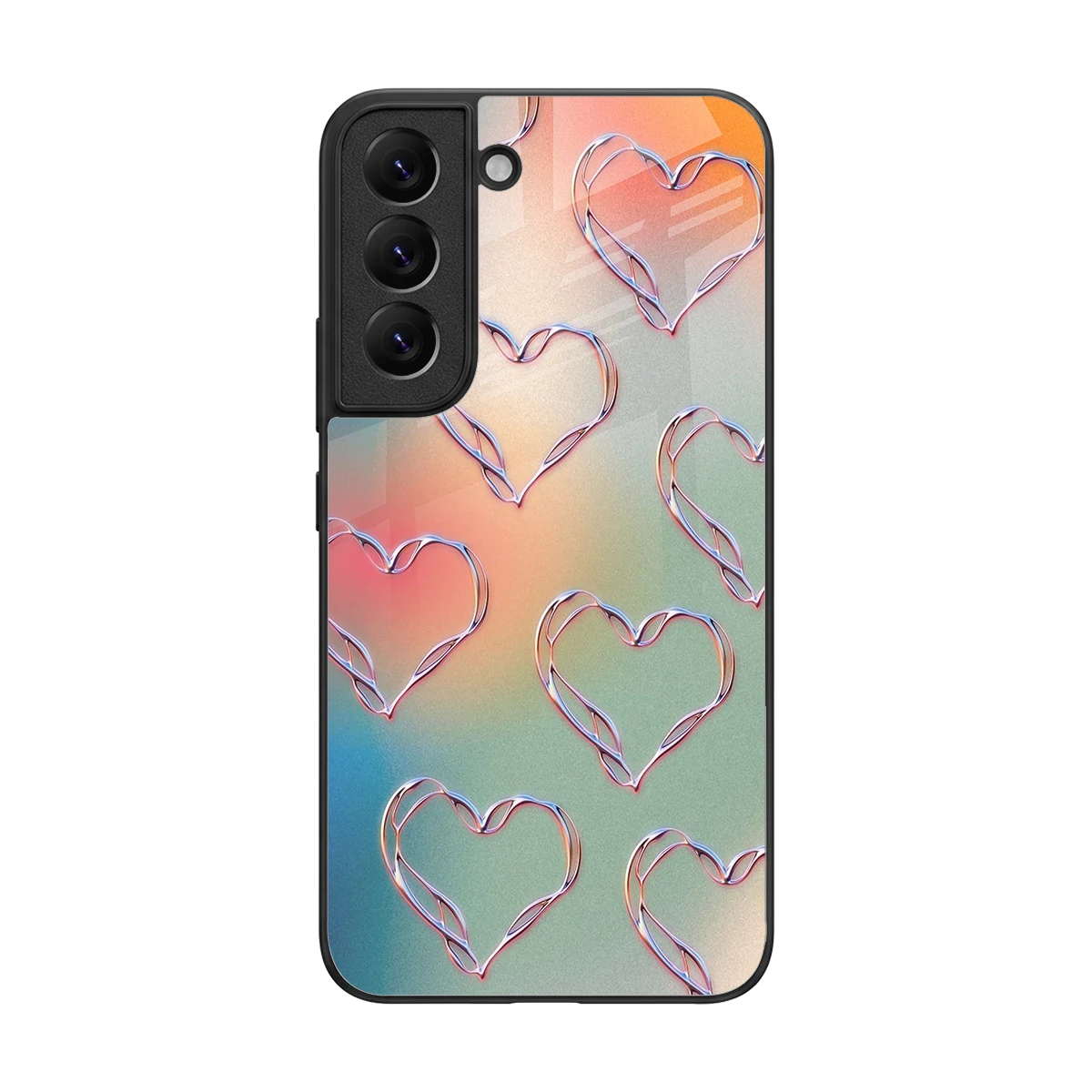 Hearts Euphoria back phone cover | glass case for samsung galaxy s22