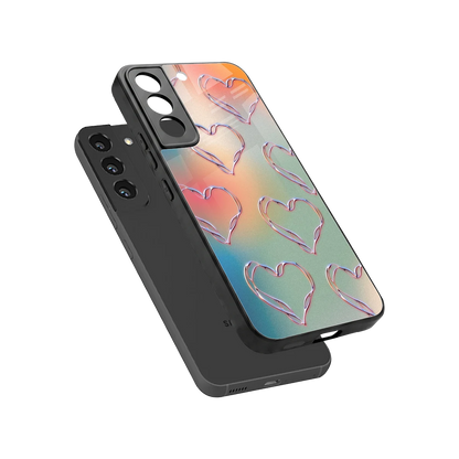 Hearts Euphoria sleek samsung galaxy s22 cover with tempered glass back and TPU edges