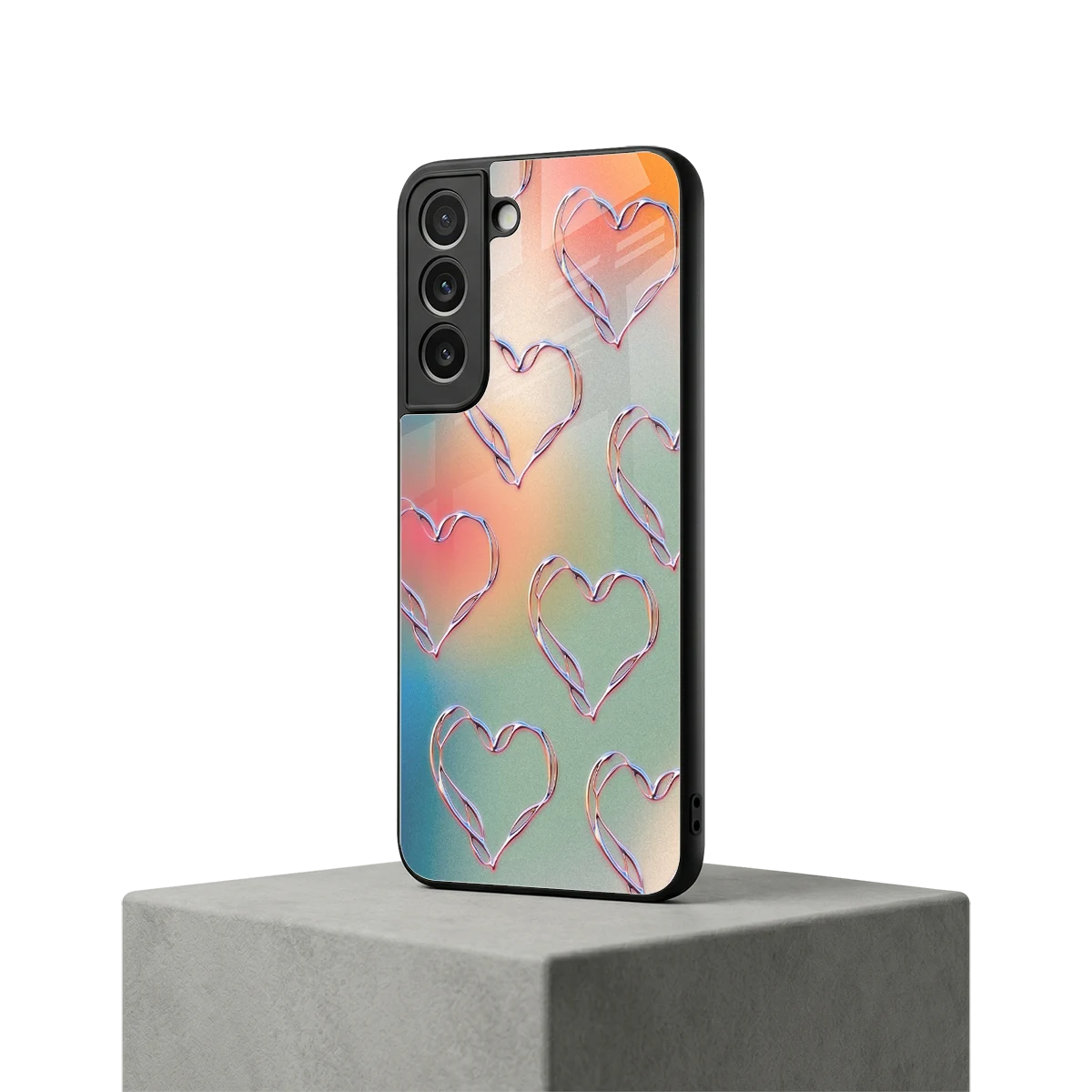 Hearts Euphoria samsung galaxy s22 mobile cover | shockproof glass phone case