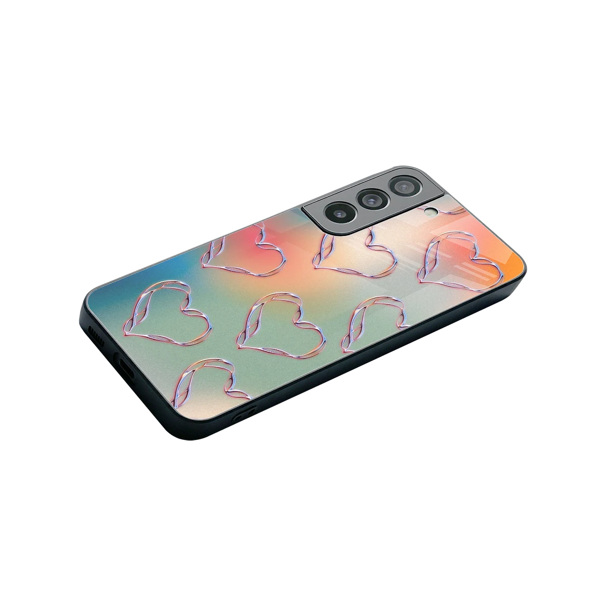 Hearts Euphoria stylish phone case for samsung galaxy s22 | glossy glass and slim fit