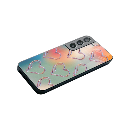 Hearts Euphoria stylish phone case for samsung galaxy s22 | glossy glass and slim fit