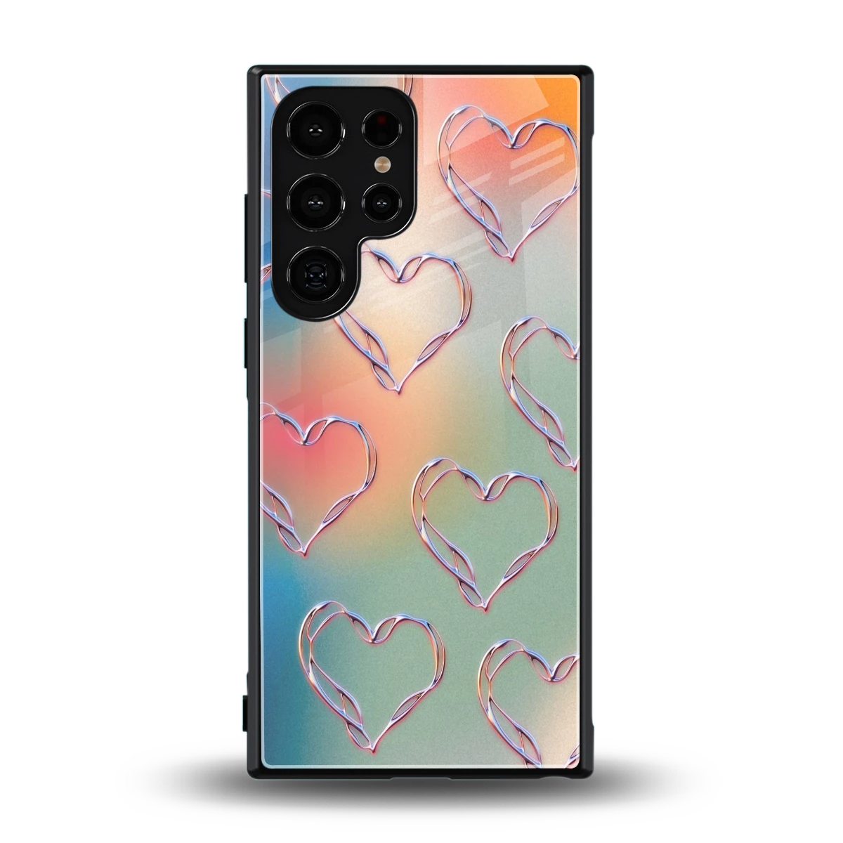 Hearts Euphoria back phone cover | glass case for samsung galaxy s23 ultra