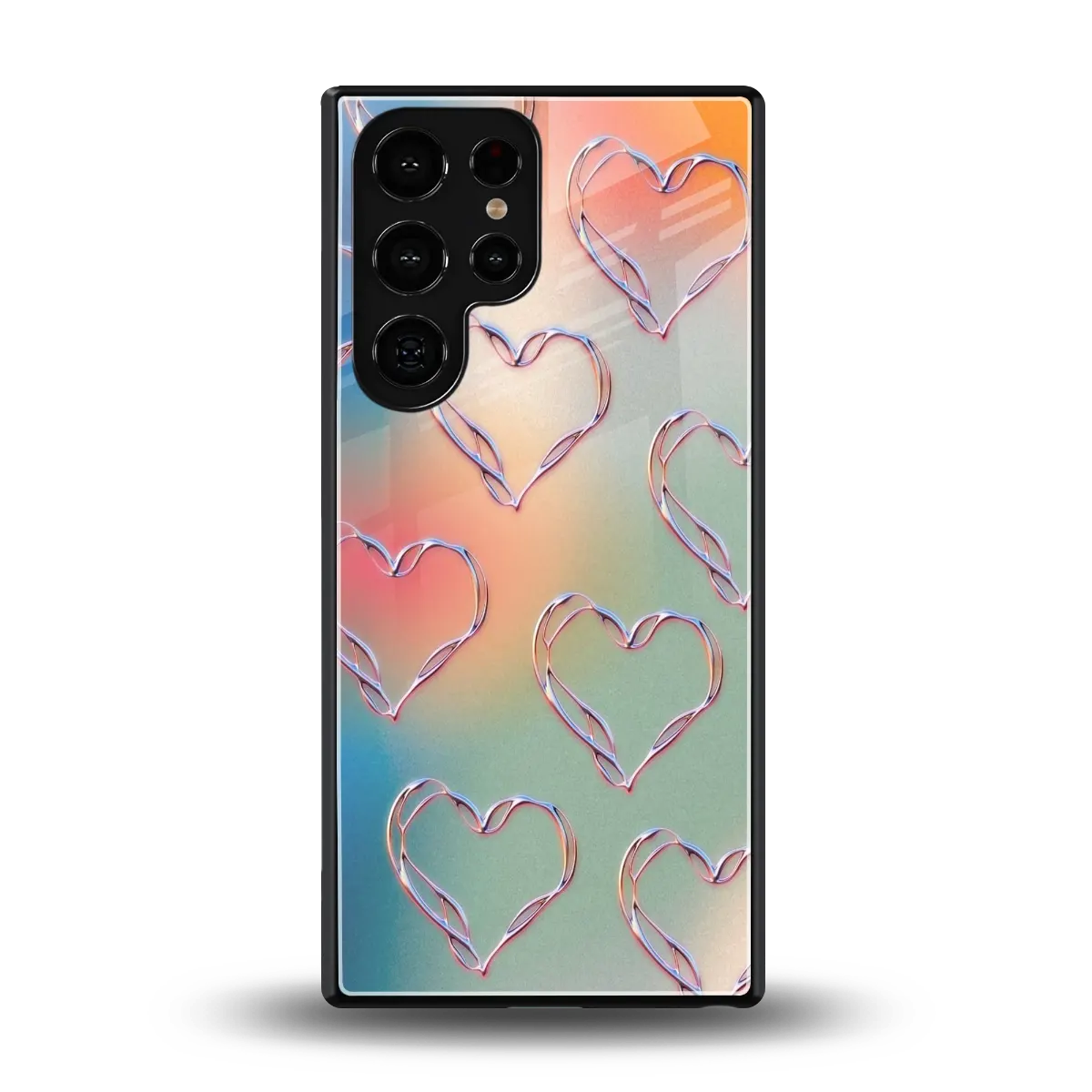 Hearts Euphoria back phone cover | glass case for samsung galaxy s25 ultra