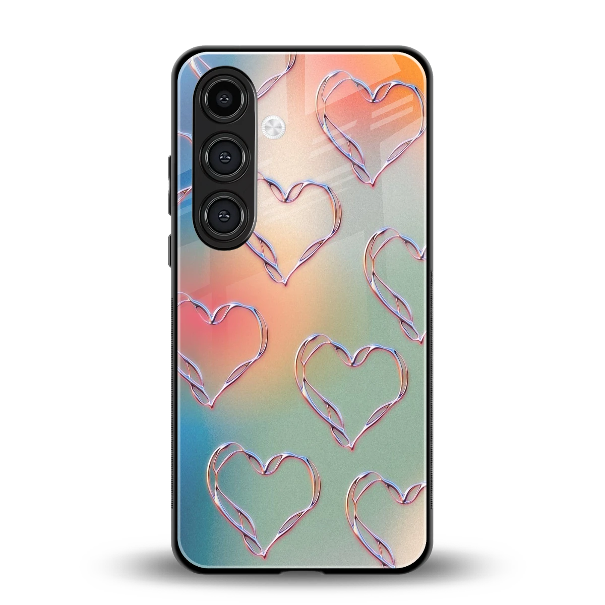 Hearts Euphoria back phone cover | glass case for samsung galaxy s24
