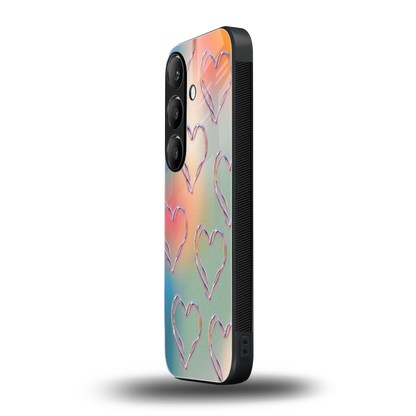 Hearts Euphoria samsung galaxy s25 mobile cover | shockproof glass phone case