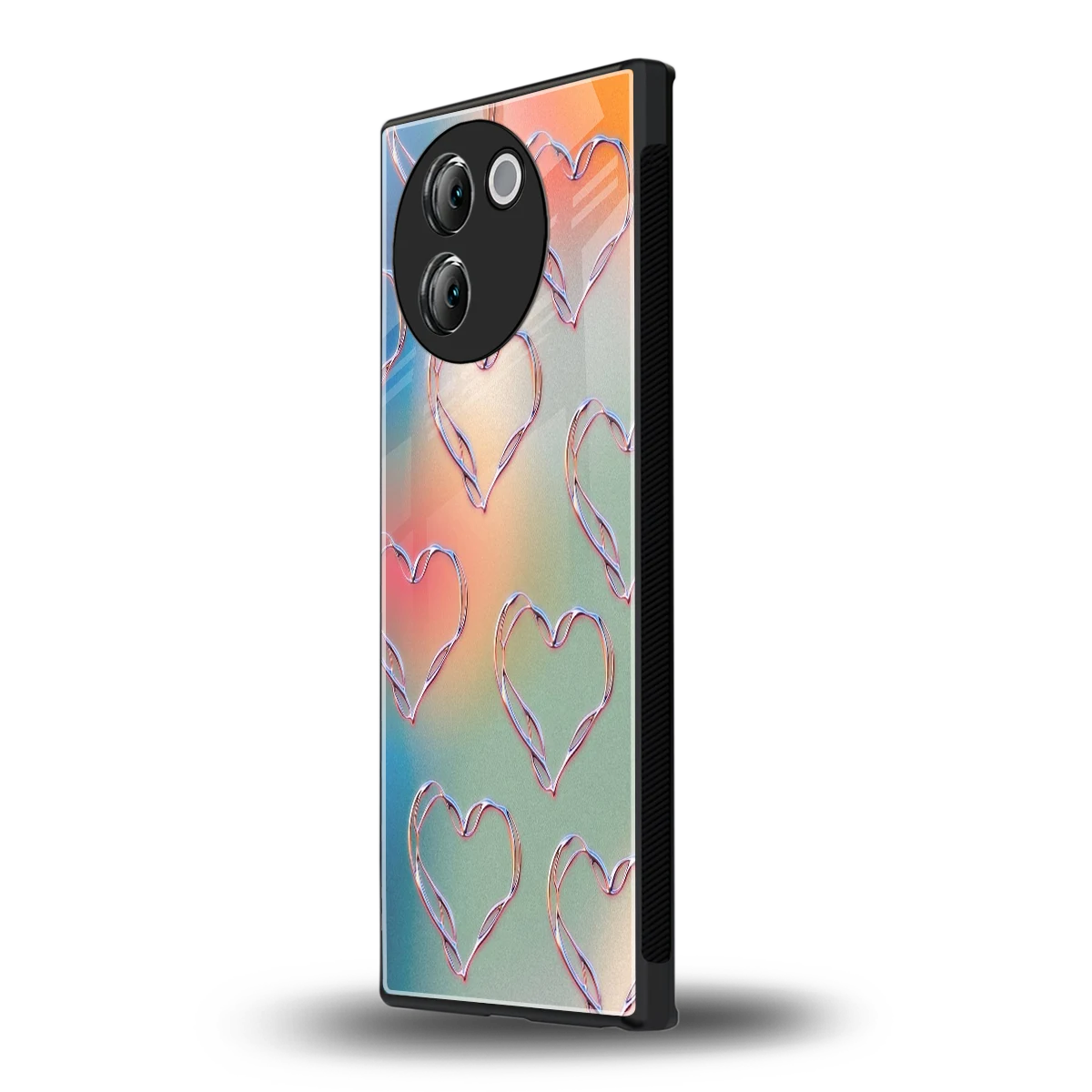 Hearts Euphoria vivo v30e mobile cover | shockproof glass phone case