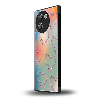 Hearts Euphoria vivo v30e mobile cover | shockproof glass phone case