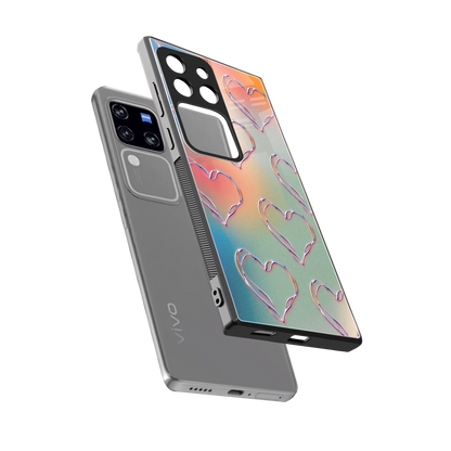 Hearts Euphoria sleekvivo v30 pro cover with tempered glass back and TPU edges