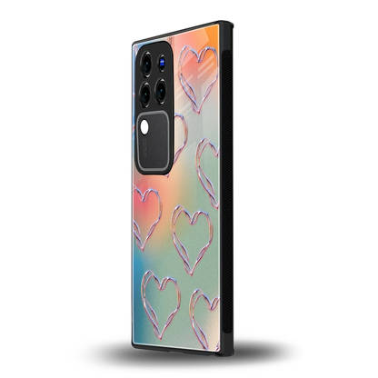 Hearts Euphoriavivo v30 pro mobile cover | shockproof glass phone case
