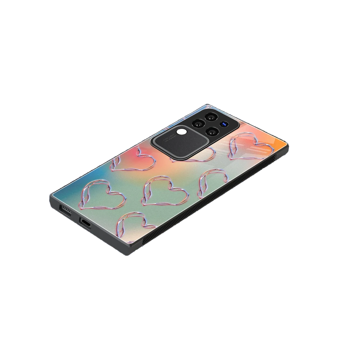 Hearts Euphoria stylish phone case forvivo v30 pro | glossy glass and slim fit