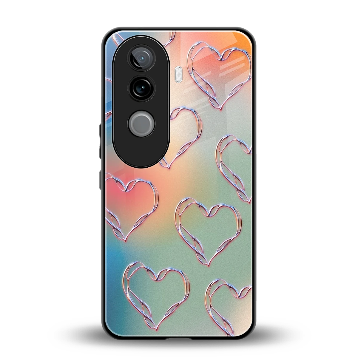 Hearts Euphoria back phone cover | glass case for vivo v40e