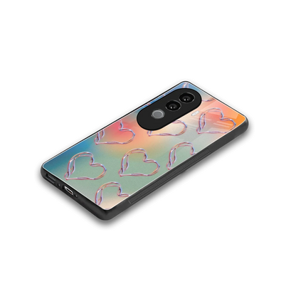 Hearts Euphoria stylish phone case for vivo v40e | glossy glass and slim fit