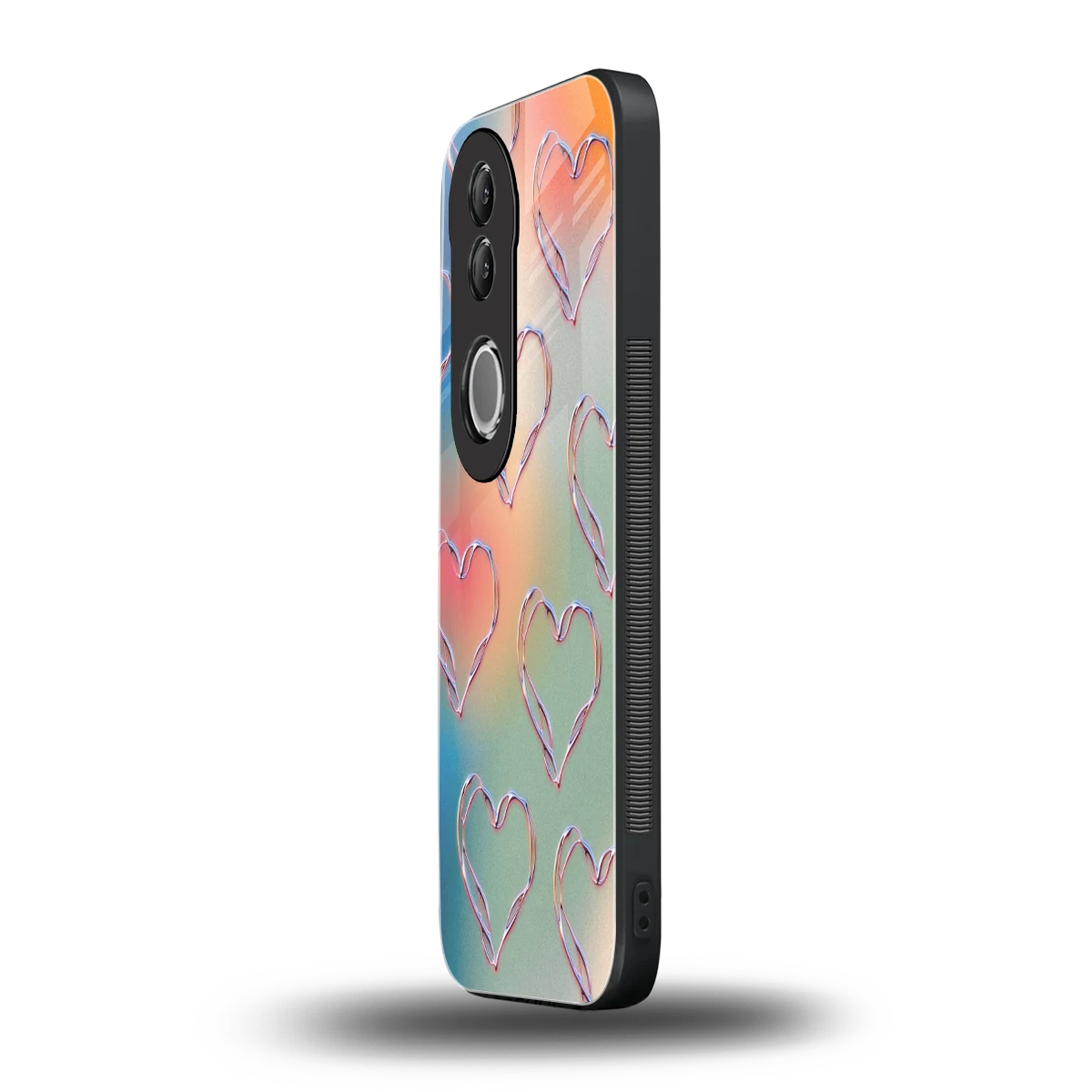 Hearts Euphoria vivo v50 mobile cover | shockproof glass phone case