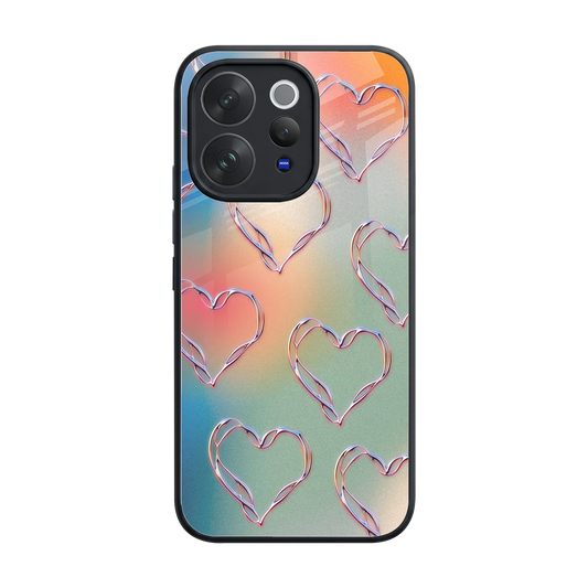 Hearts Euphoria back phone cover | glass case for vivo v70