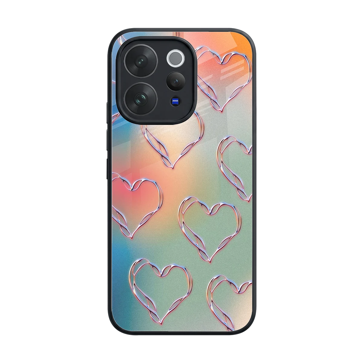 Hearts Euphoria back phone cover | glass case for vivo v70 elite