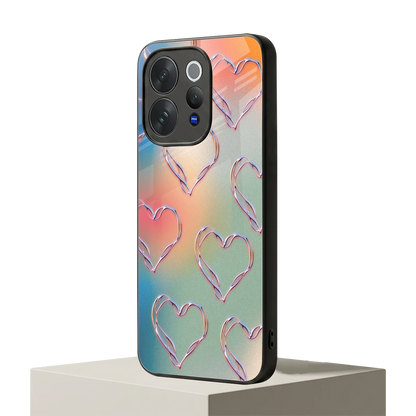 Hearts Euphoria vivo v70 mobile cover | shockproof glass phone case
