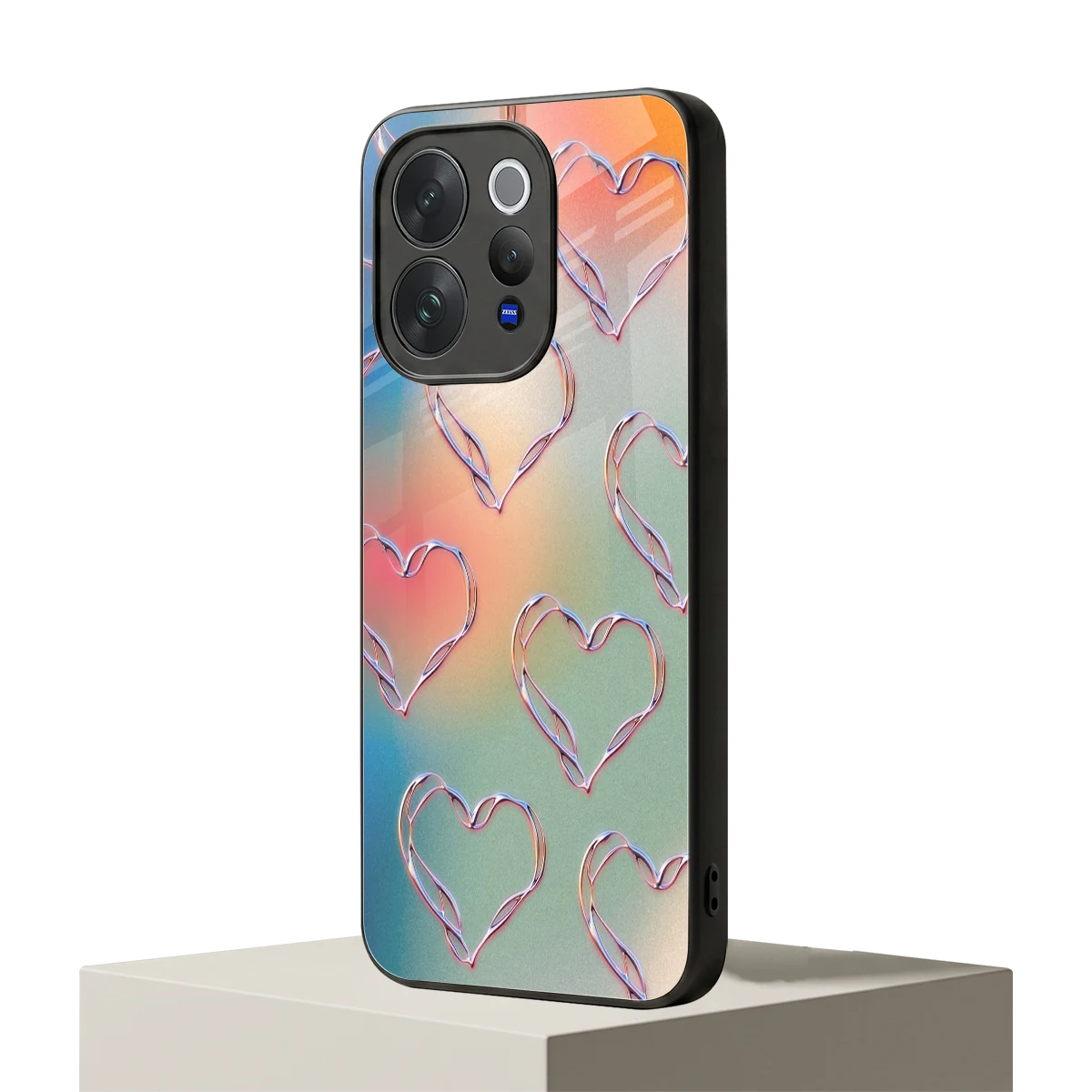 Hearts Euphoria vivo v70 elite mobile cover | shockproof glass phone case