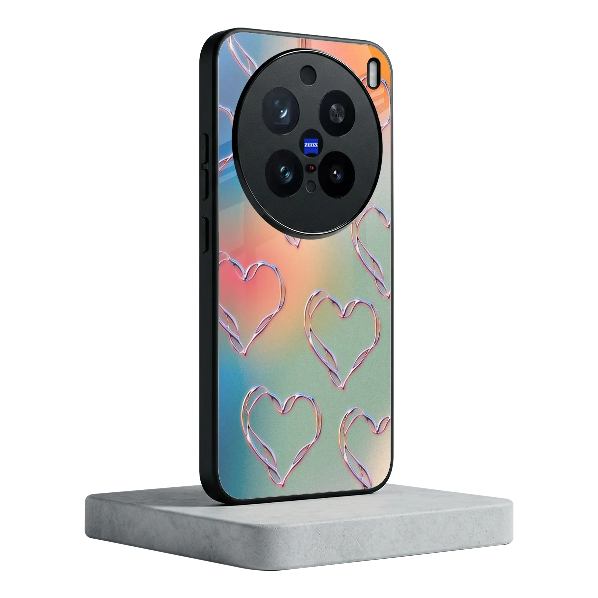 Hearts Euphoria vivo x200 pro mobile cover | shockproof glass phone case