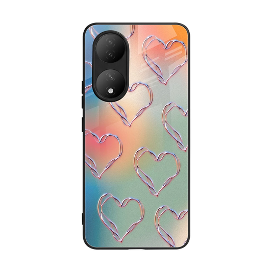 Hearts Euphoria back phone cover | glass case for Vivo-y100