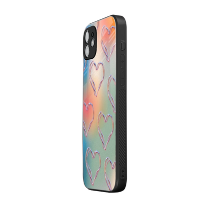 Hearts Euphoria iphone 12 mobile cover | shockproof glass phone case