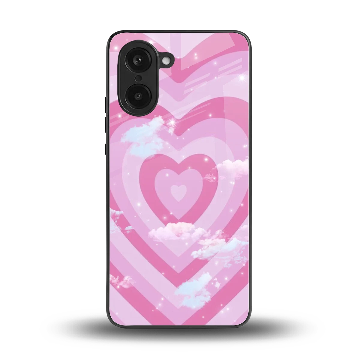 Hearts X Clouds back phone cover | glass case for oneplus nord ce5 5g
