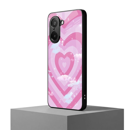 Hearts X Clouds oneplus nord ce5 5g mobile cover | shockproof glass phone case