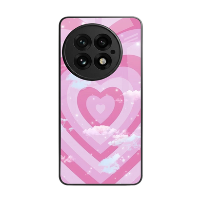 Hearts X Clouds back phone cover | glass case for oneplus 13