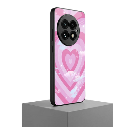 Hearts X Clouds oneplus 13 mobile cover | shockproof glass phone case