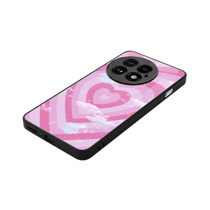 Hearts X Clouds stylish phone case for oneplus 13 | glossy glass and slim fit
