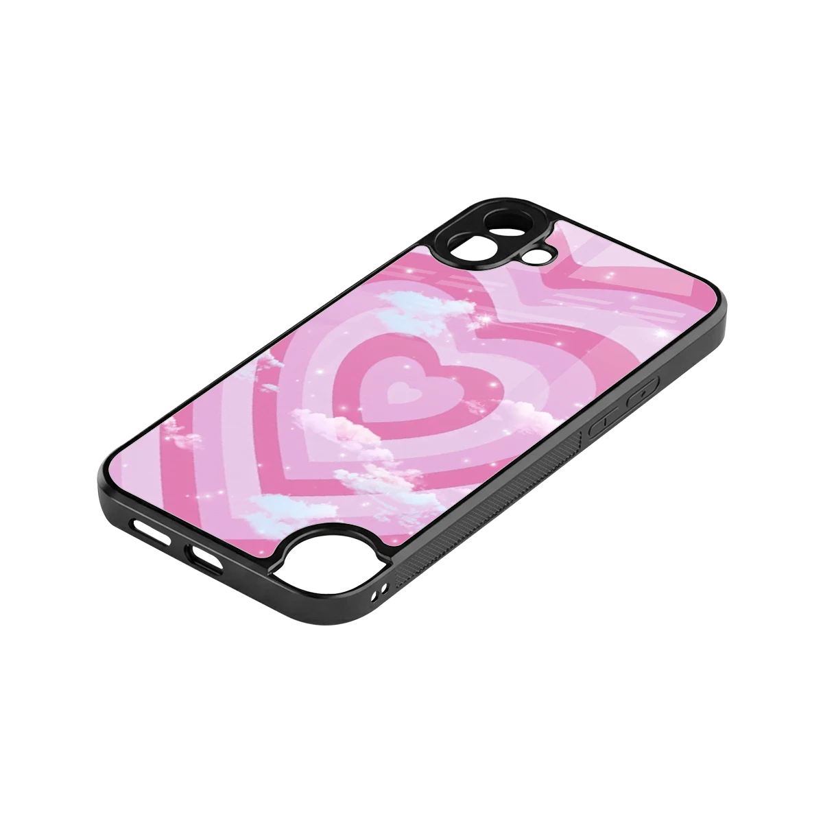 Hearts X Clouds stylish phone case for cmf nothing phone 1 | glossy glass and slim fit