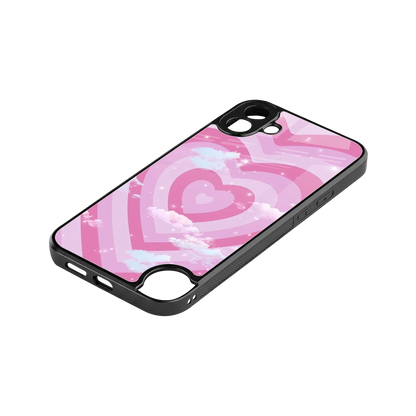 Hearts X Clouds stylish phone case for cmf nothing phone 1 | glossy glass and slim fit