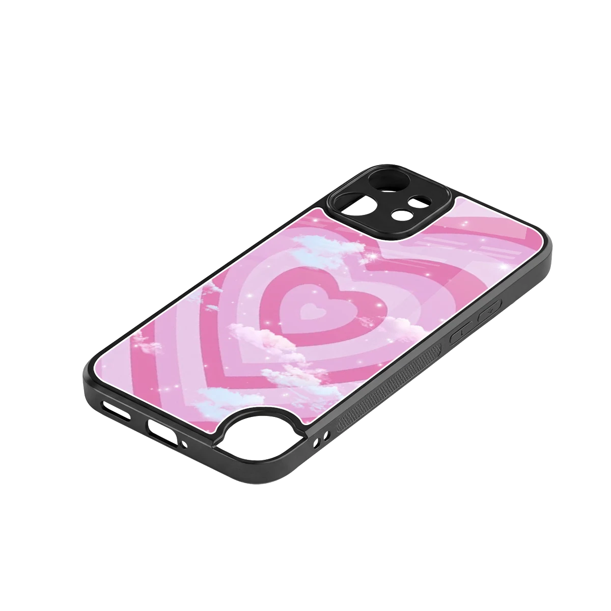 Hearts X Clouds stylish phone case for cmf nothing phone 2 pro | glossy glass and slim fit