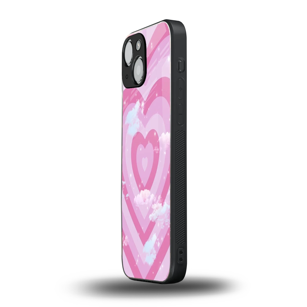 Hearts X Clouds iphone 13 mini mobile cover | shockproof glass phone case