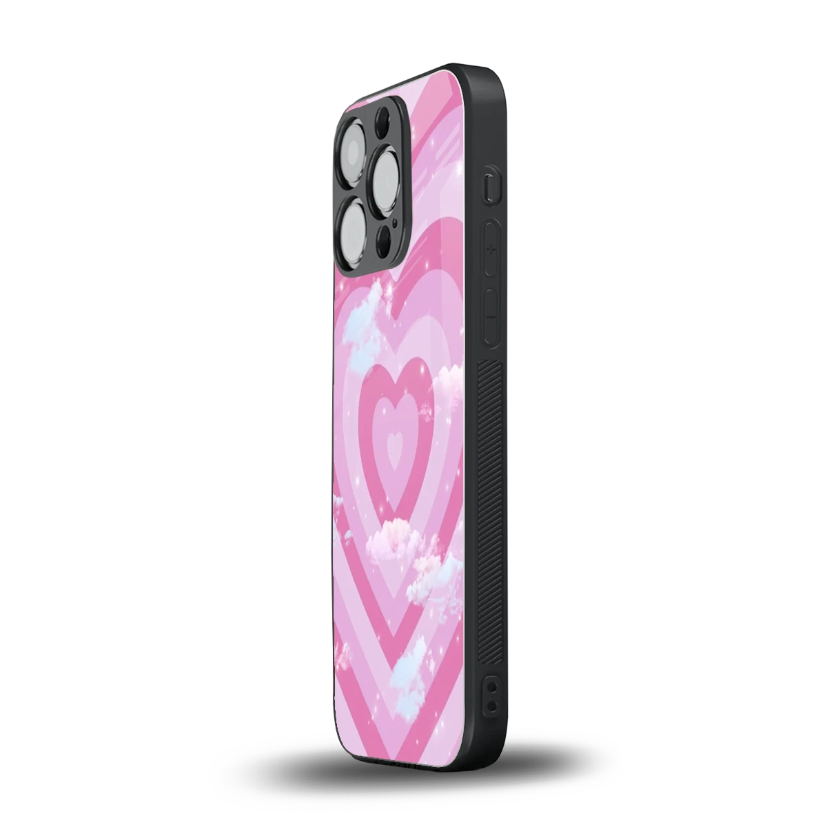 Hearts X Clouds iphone 12 pro mobile cover | shockproof glass phone case