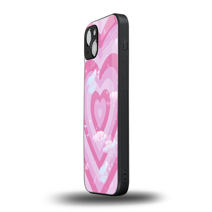 Hearts X Clouds iphone 14 mobile cover | shockproof glass phone case