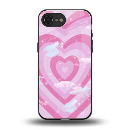 Hearts X Clouds back phone cover | glass case for iphone 17e