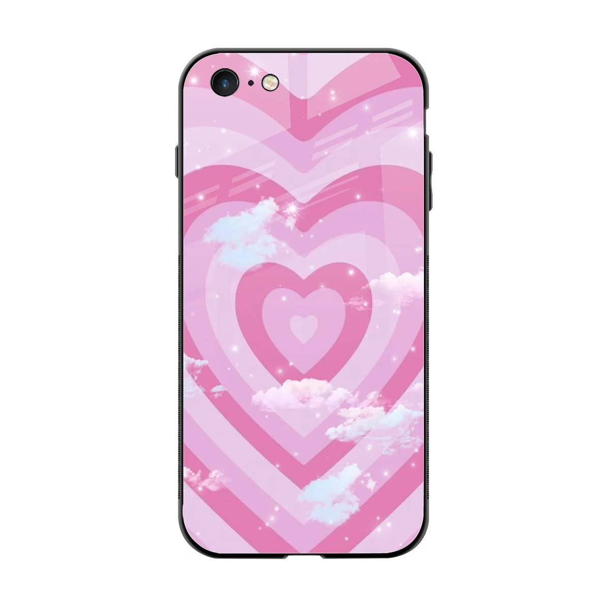 Hearts X Clouds back phone cover | glass case for iphone 6