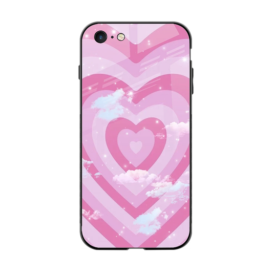 Hearts X Clouds back phone cover | glass case for iphone 6