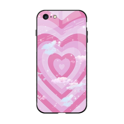 Hearts X Clouds back phone cover | glass case for iphone 6s plus